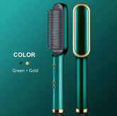 Sleek black ceramic hair straighteners built to serve with adjustable temperature settings for smooth, resplendent styling at home or in the salon.