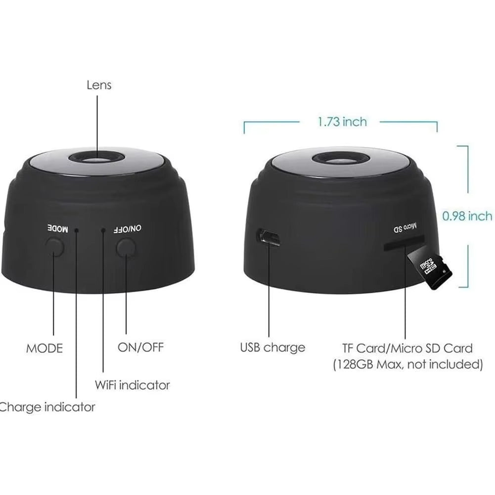 A9 Mini Camera WiFi – 1080P Hidden Spy Camera for Home with Night Vision & Voice Recording