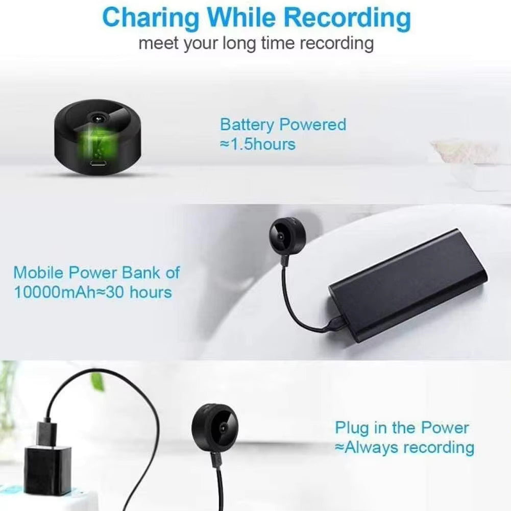 A9 Mini Camera WiFi – 1080P Hidden Spy Camera for Home with Night Vision & Voice Recording