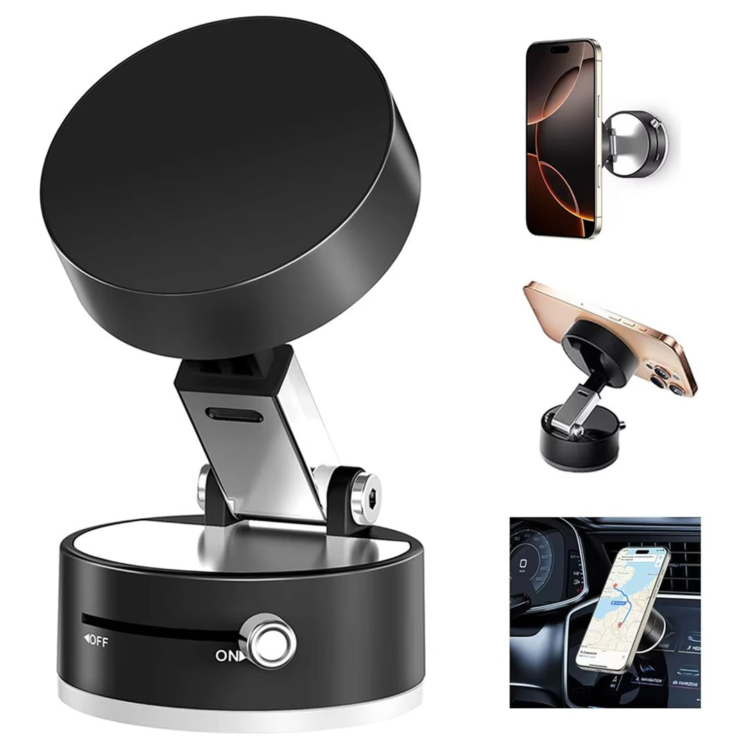 Foldable Vacuum Suction Mobile Holder – Magnetic Car Phone Holder | Universal Phone Accessories by Arzeenstore