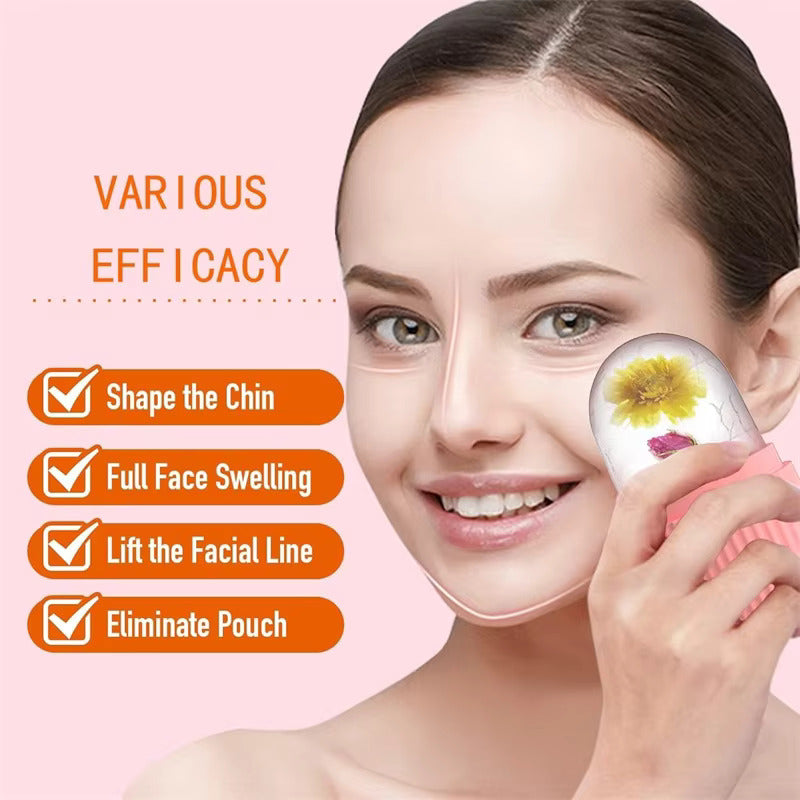 Ice Roller for Face – Silicone Cube for Anti-Aging, Acne, Glow & Puffiness Relief