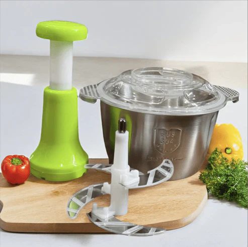 Manual Stainless Steel Food Chopper 2000ML Large Capacity