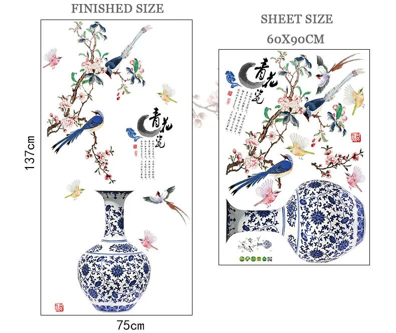 Floral 3d wall decor greatly embrace modern interiors for the bedroom and the living room with these self-adhesive 3d wall stickers, classy, and blue. 3d wall stickers for bedroom.