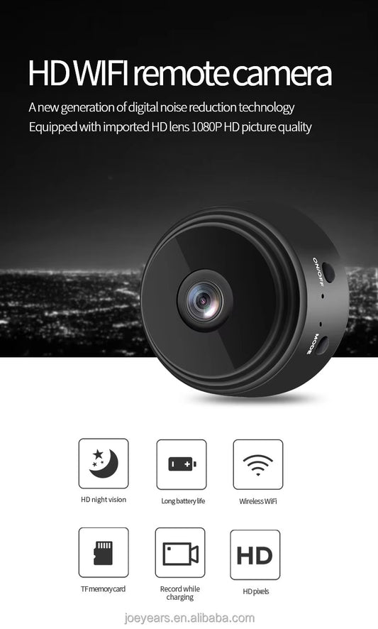A9 Mini Camera WiFi – 1080P Hidden Spy Camera for Home with Night Vision & Voice Recording