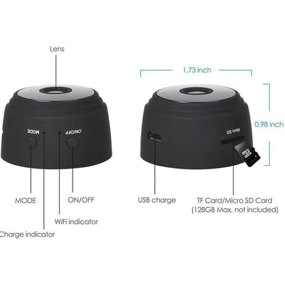 A9 Mini Camera WiFi – 1080P Hidden Spy Camera for Home with Night Vision & Voice Recording
